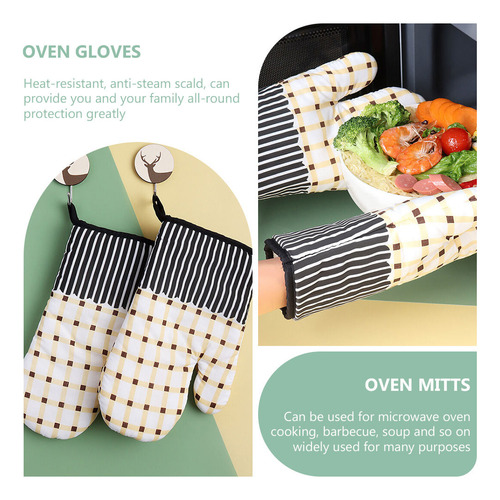 Manoplas De Cocina Resistentes Al Calor Para Horno, Guantes