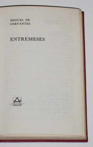Entremeses / Miguel De Cervantes (Usado)