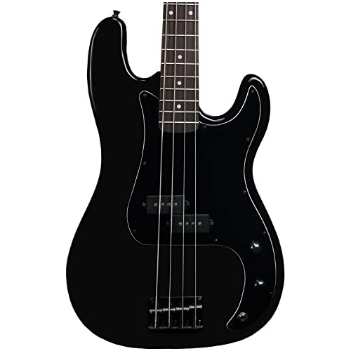 Bajo Eléctrico Sawtooth Ep Series, Negro Satinado Con Golpea