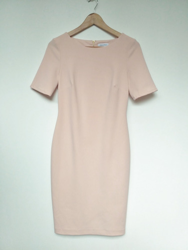 Imagen 2 de 6 de Vestido Calvin Klein Original Talla 4 Rosa Claro Elegante