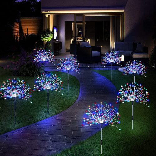 . Solar Fireworks Lights For Outdoors, Pack