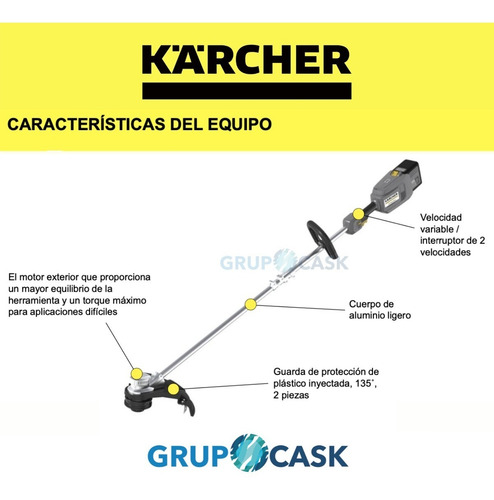 Imagen 3 de 9 de Desbrozadora De Baterias Kärcher Lt 380/36 Bp