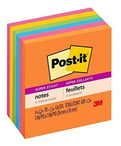 Post-it De Super Sticky Notes, 2x Que Pega La Energía, La En