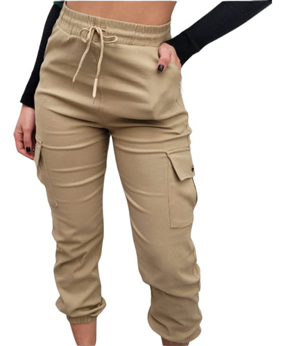 Pantalon Cargo Dama Stretch Talle Unico