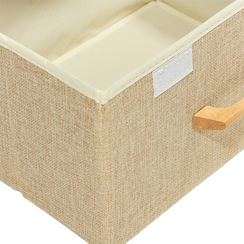 Imagen 3 de 7 de Caja Organizador Plegable Forrada En Lino Decorativa
