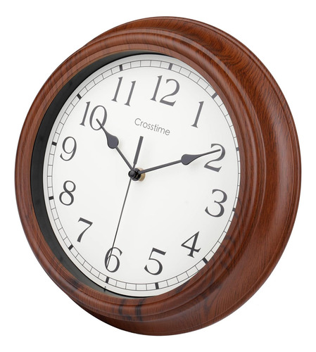 Reloj De Pared Crosstime Retro Vintage, Silencioso, 30 Cm