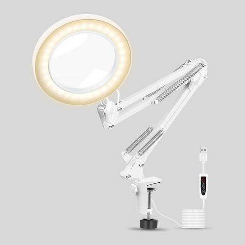 2pcs Usb Led Luz Lupa Lámpara Lámpara De Escritorio
