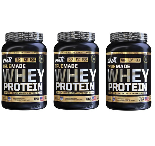 Proteina Whey Protein True Made X 1kg Ena X 3 Unidades