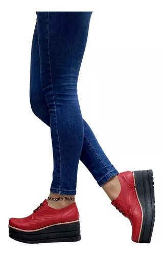 Zapatos De Mujer Guillermina Mocasin Plataforma Baja Art 1455 Mugato-bsas® | Envío gratis