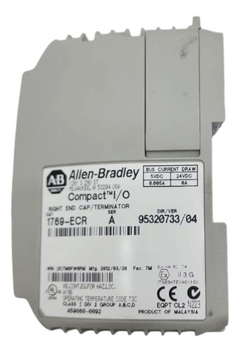Allen Bradley 1769-ecr Tapa Final Derecha (Usado)
