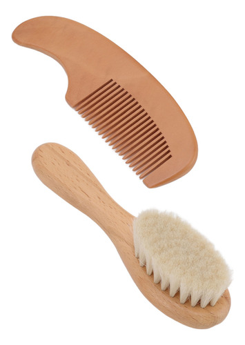 Conjunto De Escovas E Pentes De Cabelo Para Bebês Em Madeira
