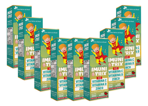 Kit 9 Imunitrix Kids (vit. C +d+zinco) 30ml - Flora Nativa