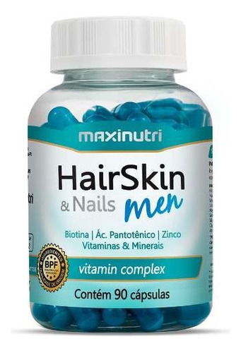 Suplemento em cápsula Maxinutri  Encapsulados HairSkin & Nails Men vitaminas HairSkin & Nails Men