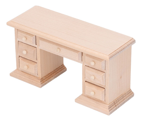 Escritorio De Oficina Doll House 1:12 Modelos De Mesa En Min