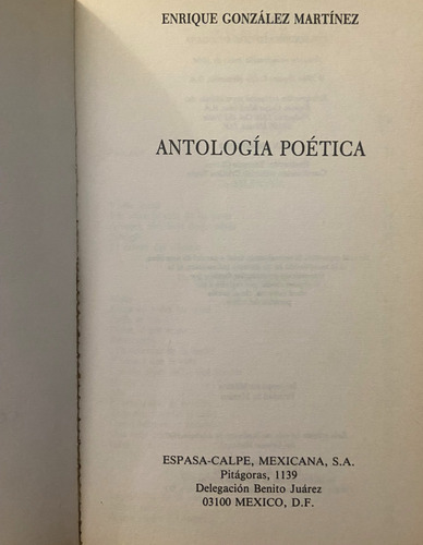 Antología Poética Enrique González M. (Reacondicionado)