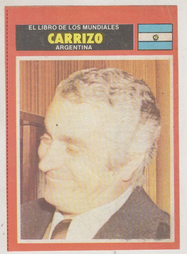 Futbol Argentina Amadeo Carrizo Tarjeta 1974 Coleccionables