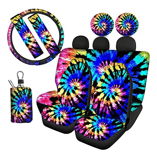 Jeiento Colorful Tie Dye Car Seat Protector De La Cubierta P