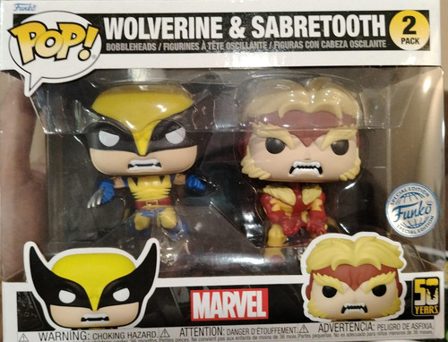 Funko Pop! 2-pack Marvel X-men Wolverine Vs Sabertooth Se (Usado)