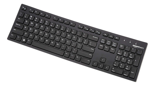 Teclado Amazon Basics Layout Usb Us Com Fio De Baixo Perfil