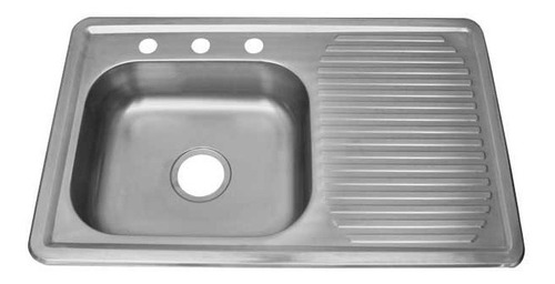 Kit Fregadero Tarja Grifo Monomando Llave Empotrar 80x50 Cm