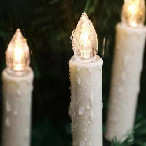/ Cadena De Luces Led Con Forma De Vela, 10 Unidades,