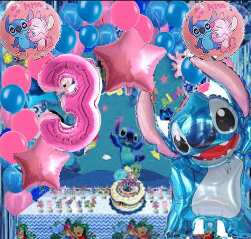 Set De Globos Stitch Decoración Cumpleaños