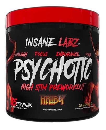 Insane Labz Psychotic Hellboy  Oxido Nítrico Pre Entreno