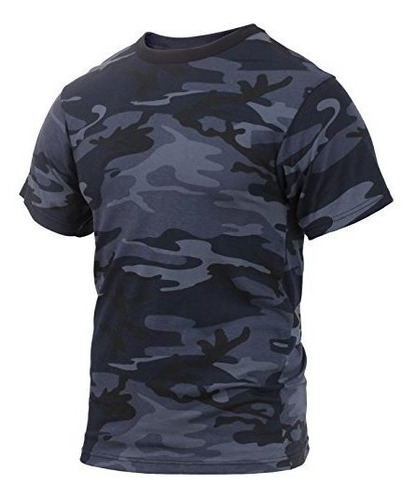 Camisetas De Color Rothco, Camuflaje Azul Medianoche,