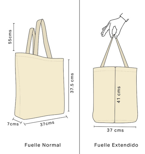 Imagen 4 de 7 de 50 Bolsas Ecológicas En Tela Algodón 41 X 37 Bogota