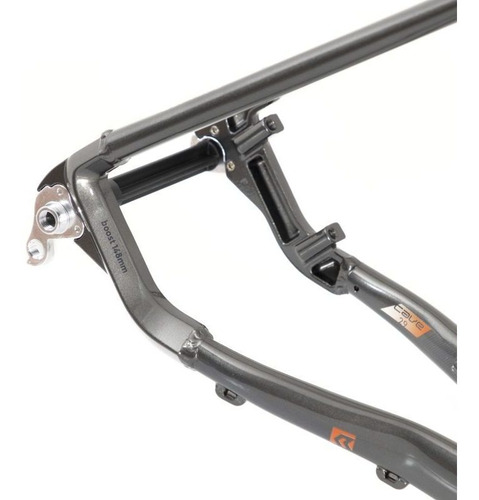 Imagem 4 de 7 de Quadro Bike 29 Mtb Rava Cave Boost 148mm Cinza/laranja