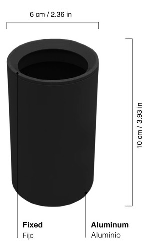 Aplique Lámpara De Techo Tipo Cilindro Negro Foco Fijo Porta Ampolleta Dicroica Gu10 Mr16 Bipin Demasled