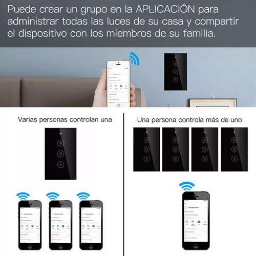 Inteligente Wifi Rf433 Dimmer Regulable Interruptor Moes Y
