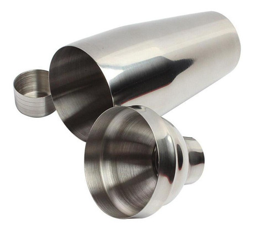 Coqueteleira Profissional Aço Inox 550ml Completa 5 Peças