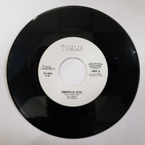 Thalia Amarillo Azul Lp 45 Rpm Exc. Cond.