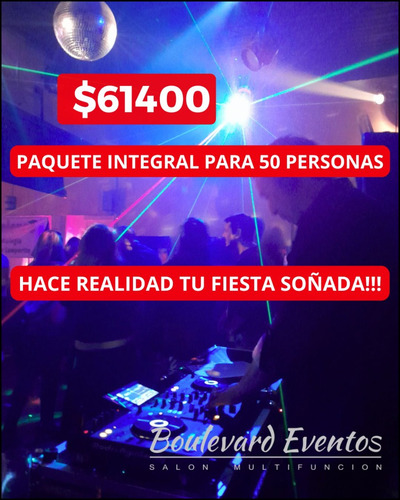Cumpleaños Despedidas Fiestas Graduaciones Bodas Matiné