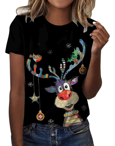 Camisa Feliz Navidad Para Mujer Hombr Fea Papa Noel Sucia