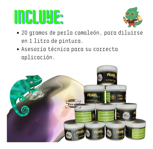 Perla Camaleón Morado, Rosa Y Dorado 20gr (para 1 Litro)
