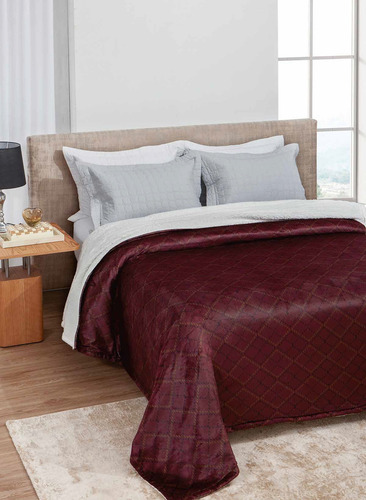 Cobertor Jolitex Com Sherpa King Diamantes 580 G/m² Cor Marrom