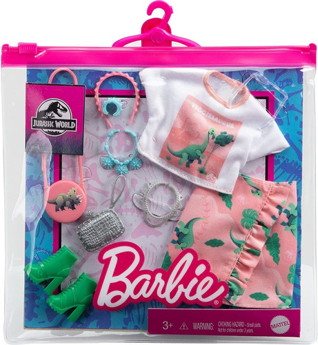 Imagem 1 de 4 de Barbie Fashion Pack 2022 Jurassic World Roxy Conjunto Saia