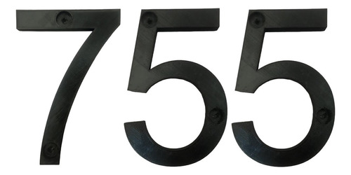 Números 3d Residencias, Mxgnb-755, Número 755, 17.7cm Altura