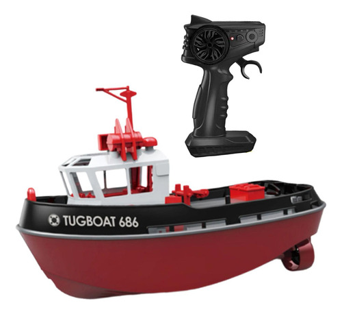 1/72 Rc Tugboat Play Water Toy Control Remote Control Negro