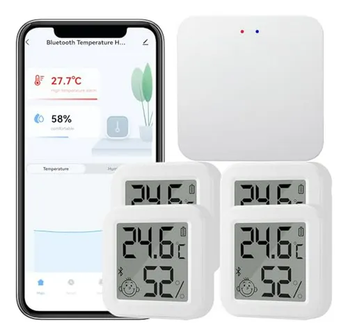 Termómetro E Higrómetro Wifi Con App Tuya - Monitor Interior