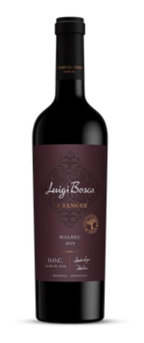 Imagen 1 de 2 de Vino tinto Luigi Bosca de Sangre malbec DOC 750ml