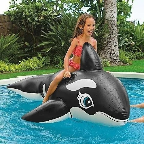 Flotador Inflable Intex Ballena Negra 