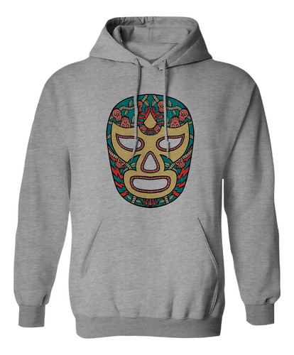 Sudadera Con Gorro Mascara De Luchador Multicolor Calaverita