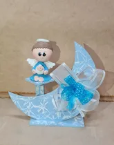 Comprar 10 Lunas Centros De Mesa Azul Niño Bautizo Baby Shower Prese