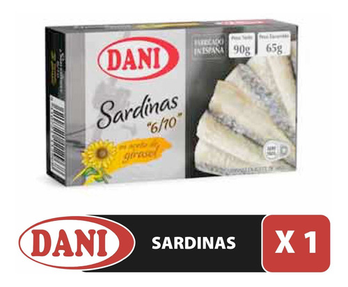 Sardinas En Aceite De Girasol Marca Dani Origen España