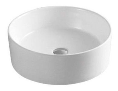 Imagen 5 de 5 de Bacha De Apoyo De Porcelana Cilíndrica De 36 Cm