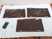 Comprar Lote 3 Antiguas Chapa Patentes, Grandes, Santa Fe Ver L. 4  
