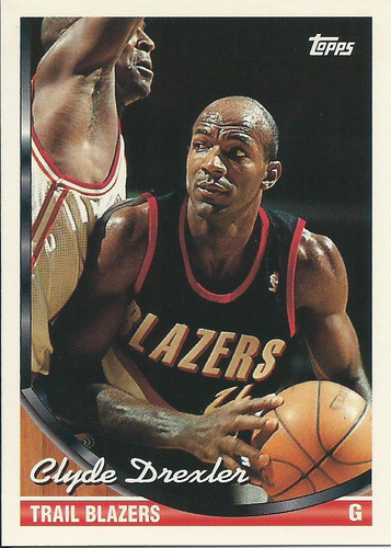 Barajita Clyde Drexler Topps 1993-94 #249 Trail Blazers